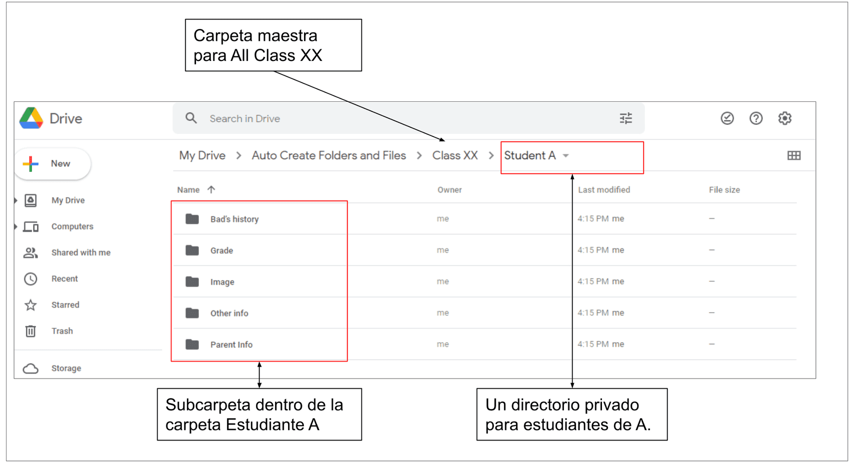 Crear automáticamente una carpeta para cada estudiante en Google Drive ...