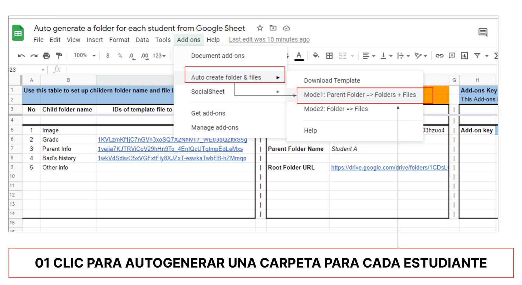 Crear automáticamente una carpeta para cada estudiante en Google Drive ...